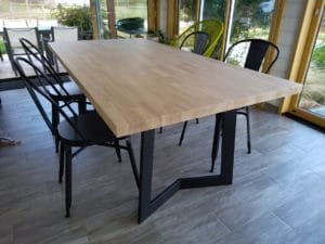 La fabrik_Meuble_métal_table_meuble_basse_bois_moderne_design_blanc_noir_tv