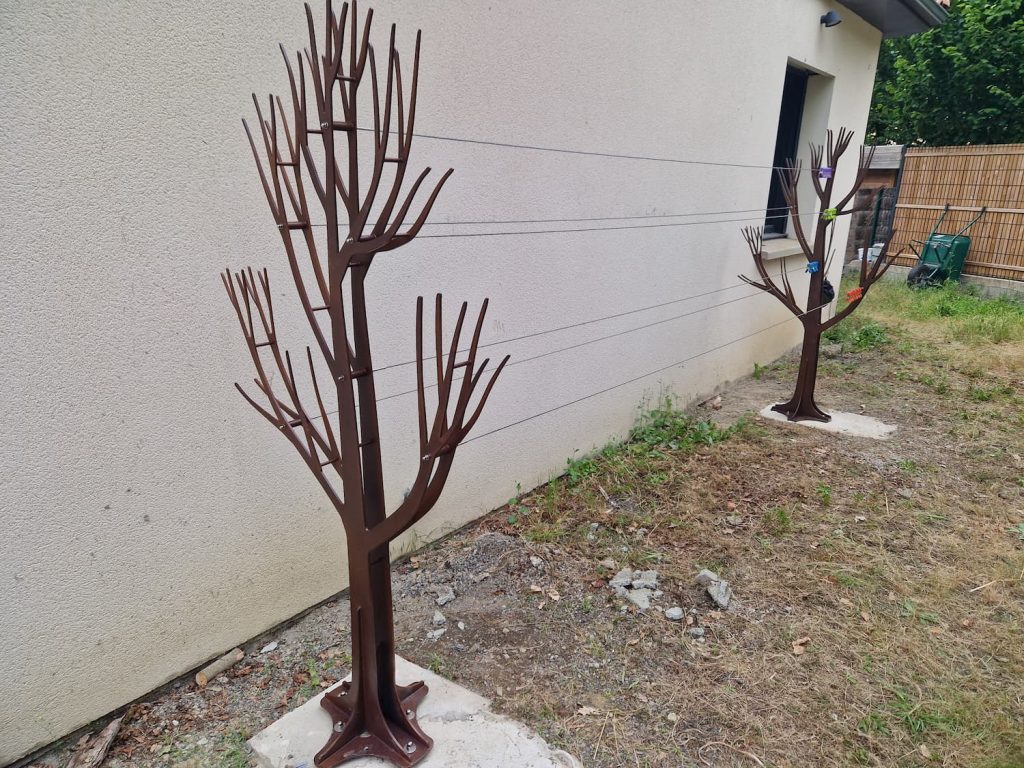 poteau à linge extérieur décoration